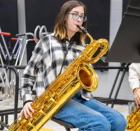  student playing French horn